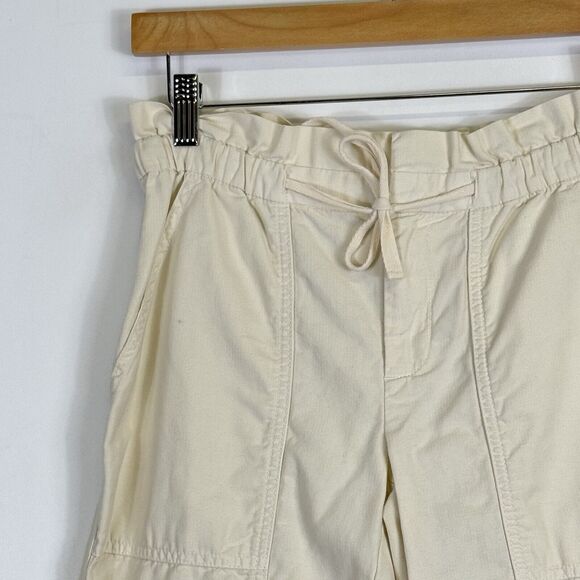 Madewell Cream Beige Drawstring Paper Bag Tapered Ankle‎ Pants Women's XS - Picture 2 of 8